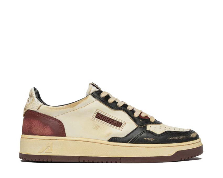 Autry Super Vintage Low Beige Crack / Leat Black - Syrah AVLMLB01