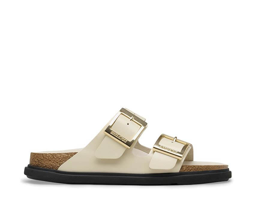 Birkenstock Arizona Droplet Buckle Natural Leather Patent 1031809