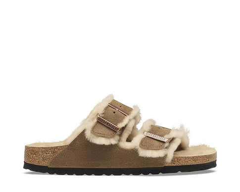 Birkenstock Arizona Shearling "Dark Tea" - sandales unisexe