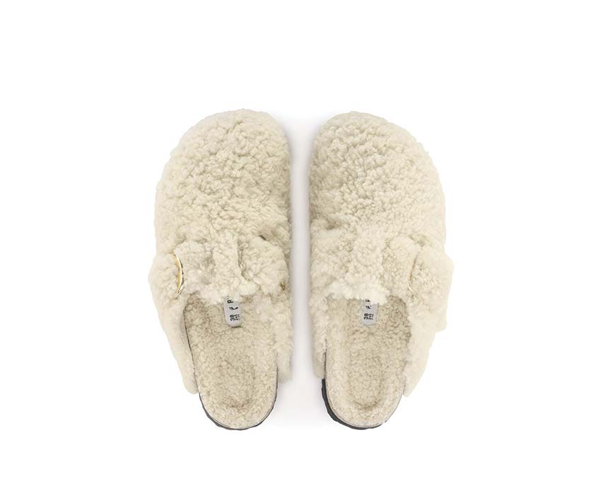 Birkenstock Boston Big Buckle Fur Eggshell 1025664