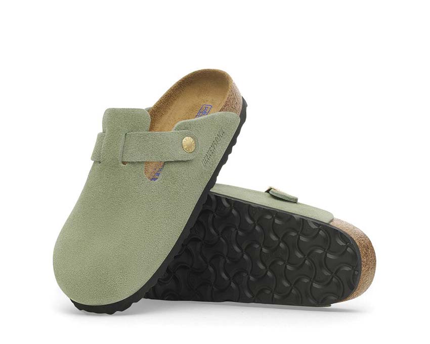 Birkenstock Boston Soft Footbed Suede Green Tea 1027934