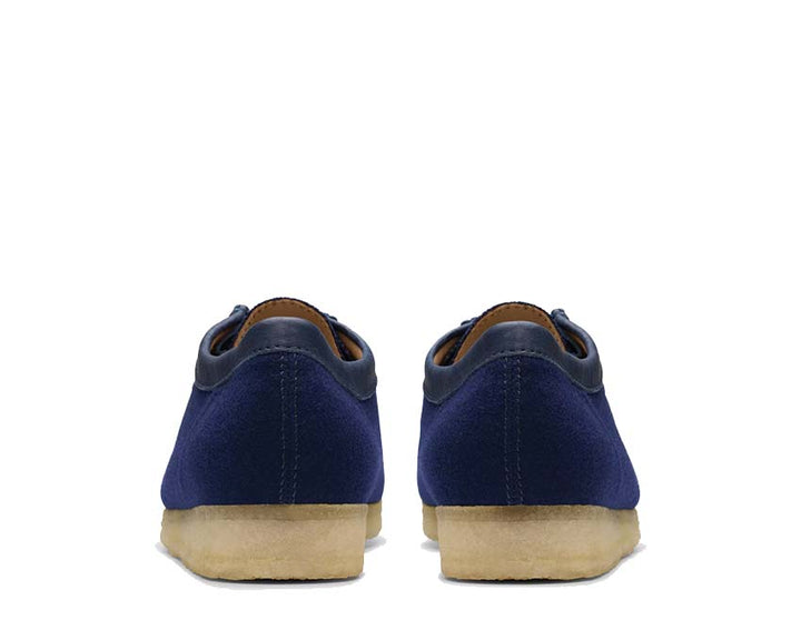 Clark  Wallabee Navy Wool 26178225 7 070