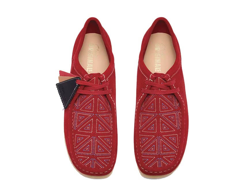 Clarks Wallabee "Red Interest" 26327593