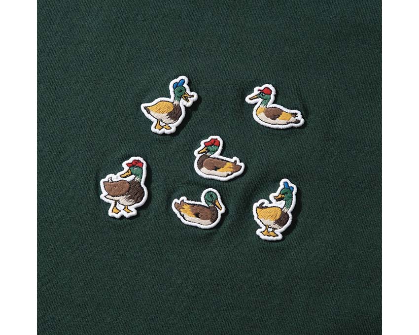 Edmmond Studios 10 Years Ducks T-Shirt Plain DK Green 324-30-40690