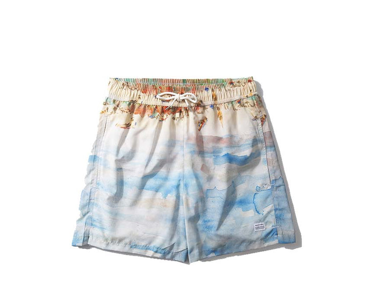 Edmmond Studios Beach Day Shorts Plain Blue 125-70-08550