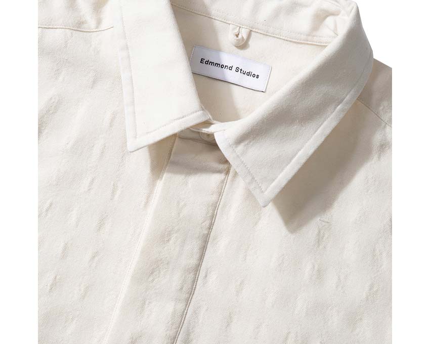 Edmmond Studios Giorgios Short Sleeve Plain Off White 125-10-15010