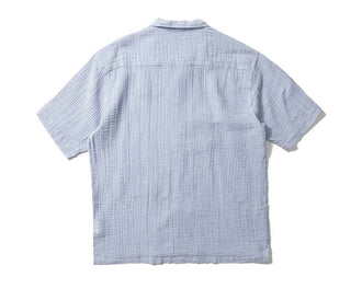 Edmmond Studios Western Shirt ecru vista laterale — dettaglio colletto e bottoni
