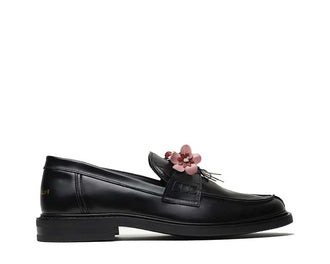 Filling Pieces Loafer Bouquet Black — loafer unisexe cuir luxe floral