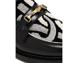 Filling Pieces Loafer Gowtu Black Grey vista lateral — cuero negro y gris