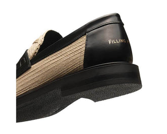 Filling Pieces Loafer Solid Raffia Natural vista lateral — rafia trenzada