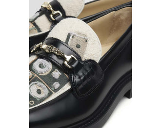 Filling Pieces Loafer Speaker Wall Black vue latérale — construction Goodyear