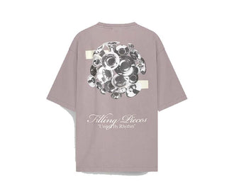 Filling Pieces T-shirt Boxy Bouquet Moonscape dos — dos t-shirt gris ample bouquet