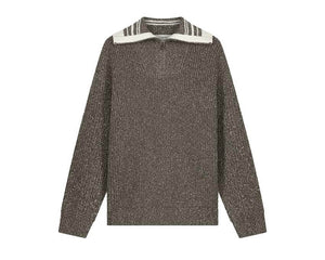 Filling Pieces Zip Knit Chunky Fisherman "Melange" - pull homme