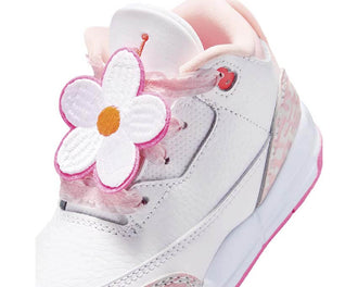 Jordan 3 Retro TD Pearl Pink Seitenansicht — Elephant Print Rosa Jordan 3 Kinder