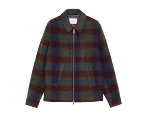 Les Deux Check Wool Zipper Coach Jacket 1002253-528