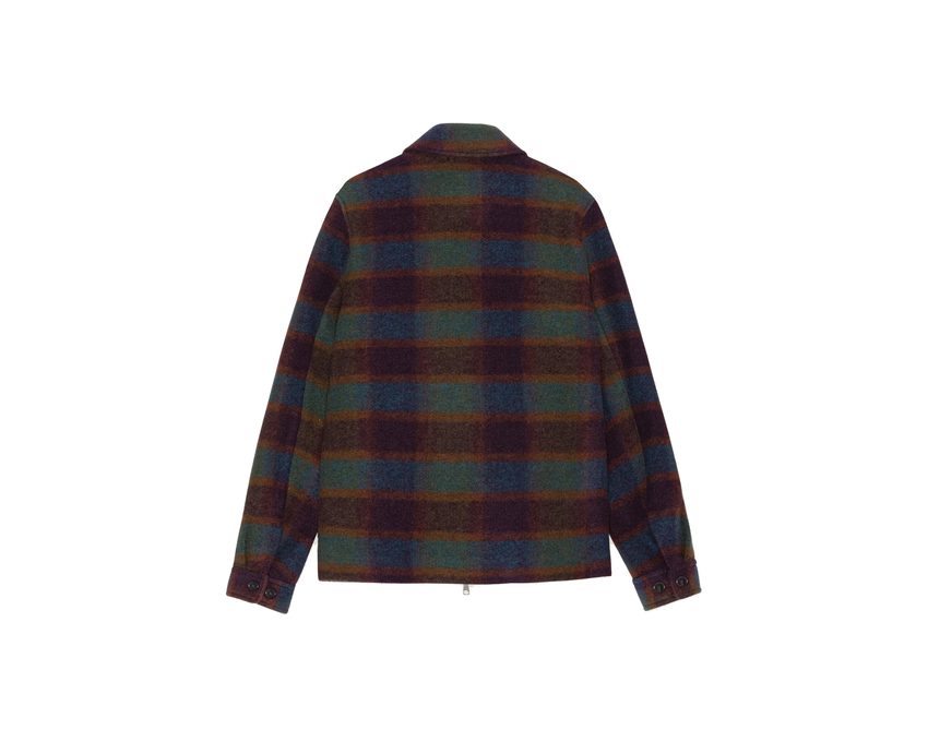 Les Deux Check Wool Zipper Coach Jacket 1002253-528