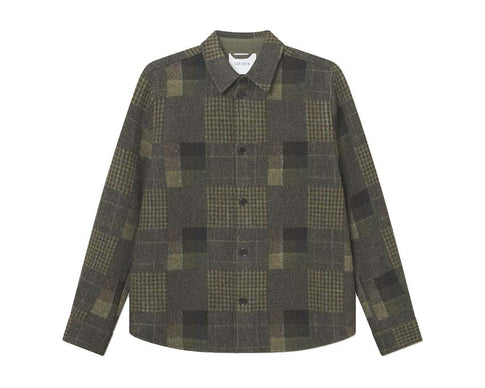 Les Deux Kody Patchwork Wool Overshirt 1000561-515 