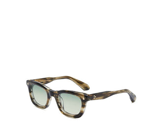 Lunetterie Générale Forever Young Olive/18K Gold vue — monture or véritable artisanale