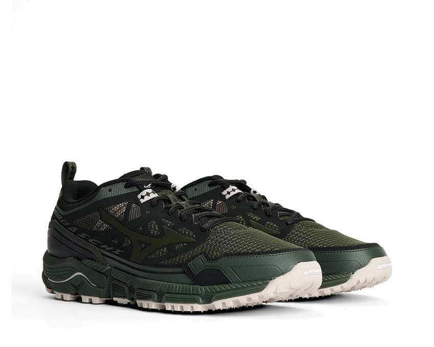 Mizuno Wave Daichi Ls Vert foncé et noir | Noirfonce – NOIRFONCE