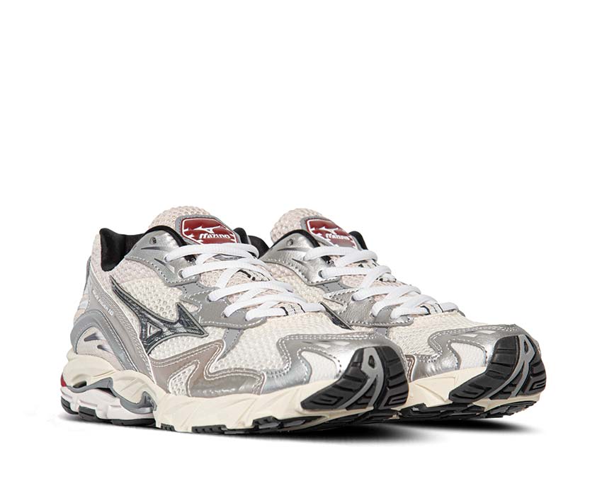 Mizuno Wave Rider 10 Snow White / Black - Sand - Rythmic Red D1GA243111