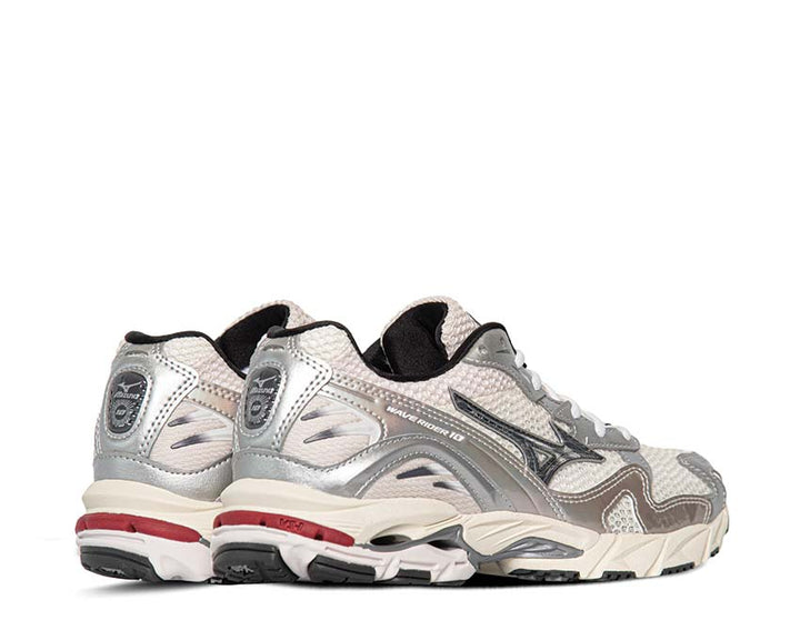 Mizuno Wave Rider 10 Snow White / Black - Sand - Rythmic Red D1GA243111