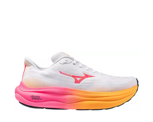 Mizuno Wave Sky 9 White Tang Orange Pink Tetra — sneaker homme running blanc