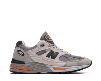 New Balance 991v2 Made in UK Pelican Grey Orange — sneaker homme édition Pelican