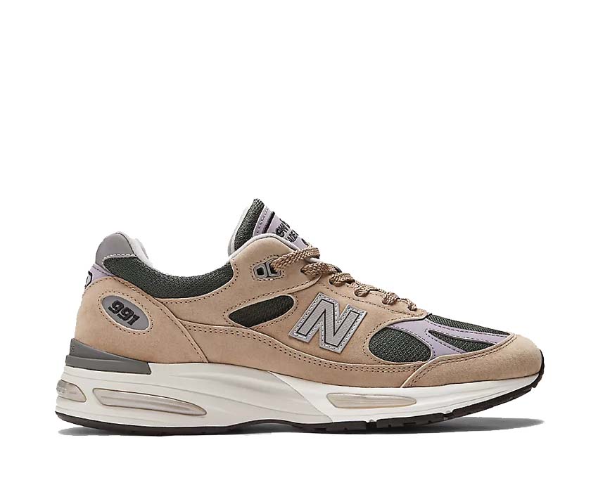 New Balance Made in UK 991v2 Cement / Douglas Fir - Lavender Gray U991DL2