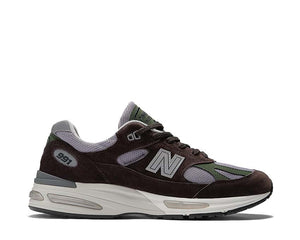 New Balance 991v2 Made in UK Licorice/Lavender Gray — sneaker homme fabriquée en Angleterre