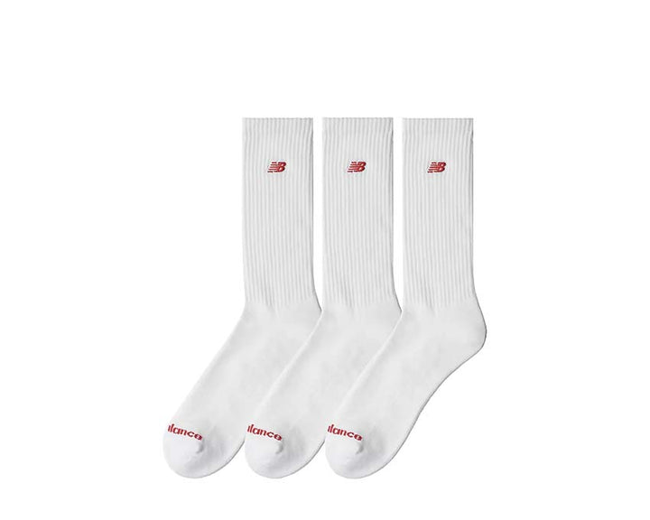 New Balance Patch Logo Crew 3 Pack White LAS51263WT