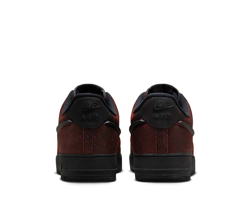 Nike Air Force 1 Retro HWN QS Black/Crimson | NOIRFONCE