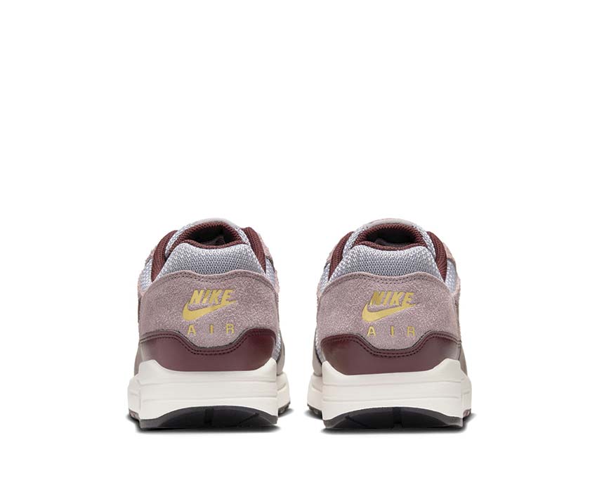 Nike Air Max 1 ESS PRM Cement Grey / Burgundy Crush FQ7327-001