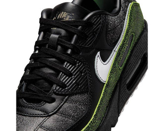 Nike Air Max 90 Tiempo vue latérale — cuir vieilli matelassage losanges