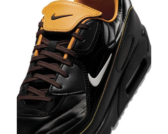 Nike Air Max 90 Mercurial Vapor vue latérale — tige mesh noir et jaune volt