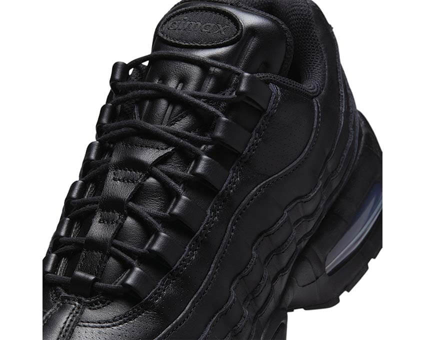Nike Air Max 95 Big Bubble Heavy Leather Black | NOIRFONCE