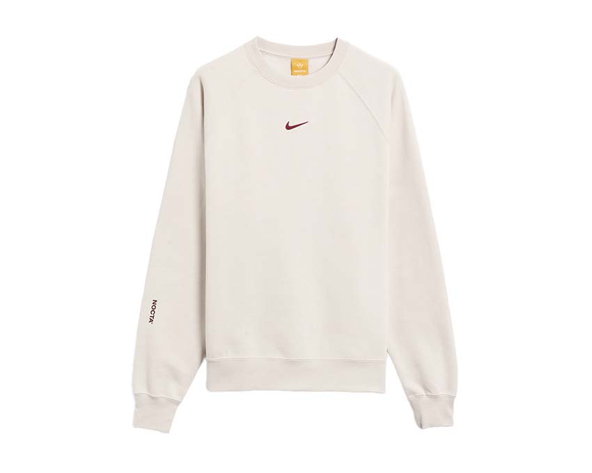  Nike x NOCTA CS Fleece Crewneck Beige / Team Red FN8160-104