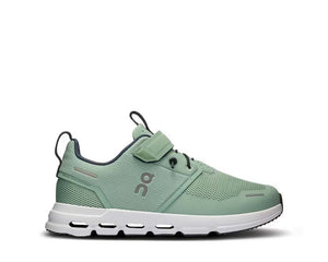 On Cloud Play Sage Kids — sneakers enfant CloudTec biométrie Sage/White