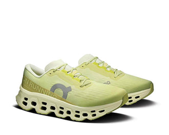 On Cloudmonster 3 Limelight/Seedling - sneakers running femme - vue latérale