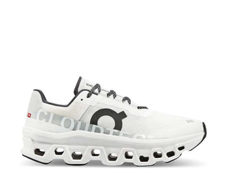 On Cloudmonster W All White — running femme CloudTec oversized tout blanc