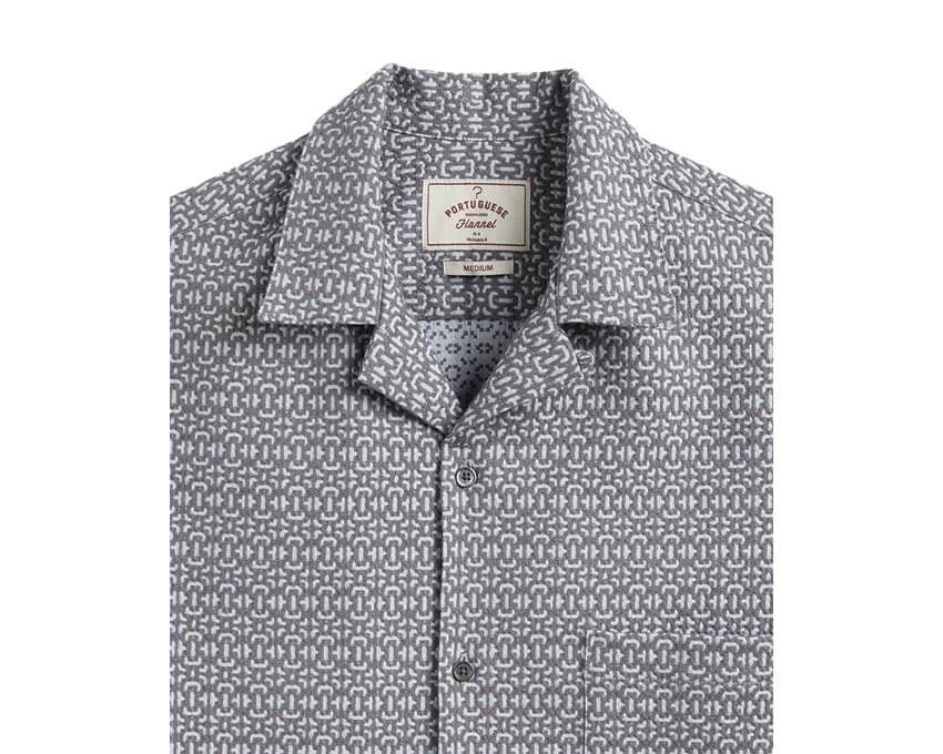 Portuguese Flannel Abstract Tile Shirt SS26.002