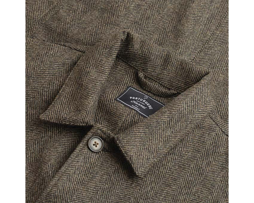 Portuguese Flannel Labura Herringbone Wool AW25.048 