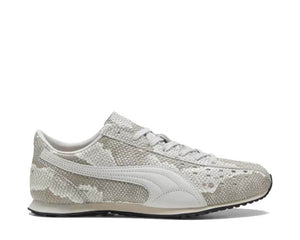 Puma Sprint Snake Gris Plume — sneaker homme cuir serpent gris pâle sport racing