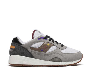 Saucony & Friends Shadow 6000 White Grey — men's running breathable mesh upper