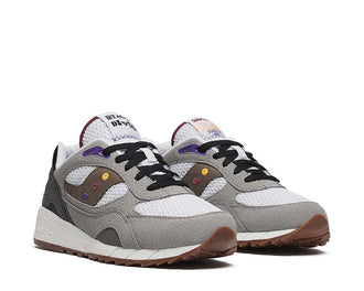 Saucony & Friends Shadow 6000 White Grey vue latérale — amorti ProGrid