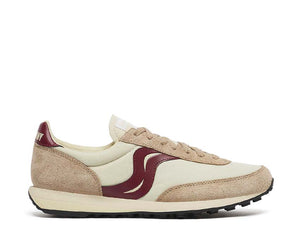 Saucony Trainer 80 OG Beige Burgundy — running homme tige mesh respirante