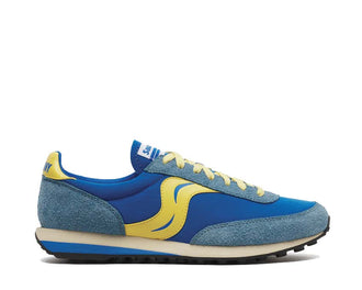 Saucony Trainer 80 OG Blue Mustard — men's running breathable mesh upper