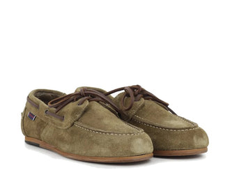 Sebago Owen W "Brown Taupe" - mocassin bateau femme - vue latérale