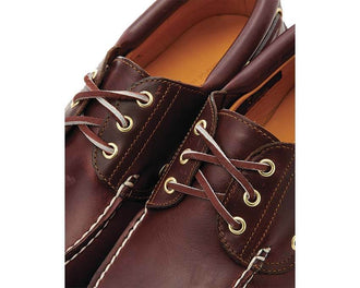 Timberland Authentic Boat Shoe Burgundy vista laterale — profilo mocassino bordeaux uomo