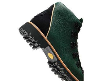 Timberland Authentic Hike Mid Boot Dark Green Full Grain vista lateral — perfil bota senderismo media caña