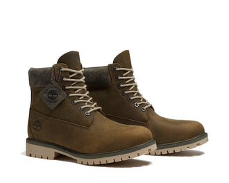 Timberland Heritage 6-Inch Waterproof Boot "Dark Green Nubuck" - vue latérale